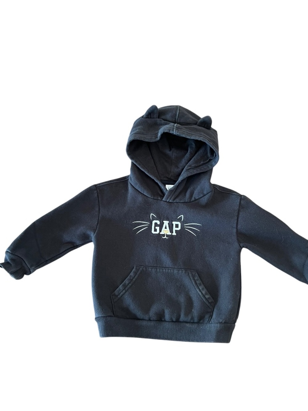 Baby Gap Playful Kitty Ears Hoodie Black (3T)